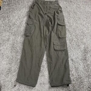 Womens Cargo Pants Small Utility Hiking Gorpcore Granola Elastic Waist Pockets‎